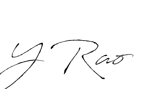 Make a beautiful signature design for name Y Rao. With this signature (Antro_Vectra) style, you can create a handwritten signature for free. Y Rao signature style 6 images and pictures png