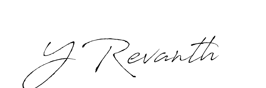 Similarly Antro_Vectra is the best handwritten signature design. Signature creator online .You can use it as an online autograph creator for name Y Revanth. Y Revanth signature style 6 images and pictures png