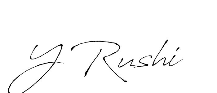 Also You can easily find your signature by using the search form. We will create Y Rushi name handwritten signature images for you free of cost using Antro_Vectra sign style. Y Rushi signature style 6 images and pictures png