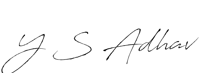 if you are searching for the best signature style for your name Y S Adhav. so please give up your signature search. here we have designed multiple signature styles  using Antro_Vectra. Y S Adhav signature style 6 images and pictures png