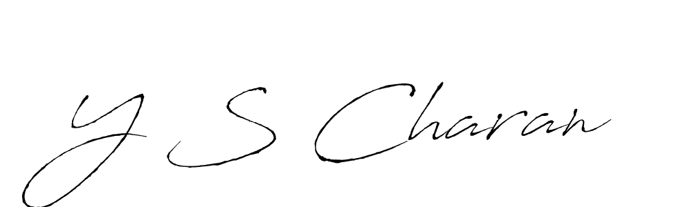 Create a beautiful signature design for name Y S Charan. With this signature (Antro_Vectra) fonts, you can make a handwritten signature for free. Y S Charan signature style 6 images and pictures png