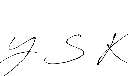 Make a beautiful signature design for name Y S K. With this signature (Antro_Vectra) style, you can create a handwritten signature for free. Y S K signature style 6 images and pictures png