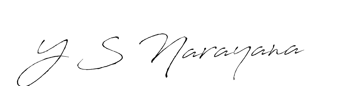 Create a beautiful signature design for name Y S Narayana. With this signature (Antro_Vectra) fonts, you can make a handwritten signature for free. Y S Narayana signature style 6 images and pictures png