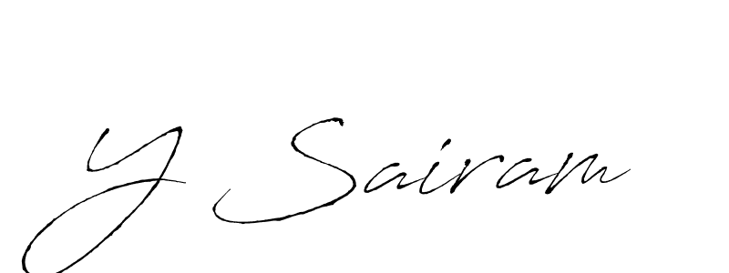 Y Sairam stylish signature style. Best Handwritten Sign (Antro_Vectra) for my name. Handwritten Signature Collection Ideas for my name Y Sairam. Y Sairam signature style 6 images and pictures png