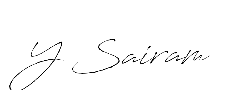 Y Sairam stylish signature style. Best Handwritten Sign (Antro_Vectra) for my name. Handwritten Signature Collection Ideas for my name Y Sairam. Y Sairam signature style 6 images and pictures png