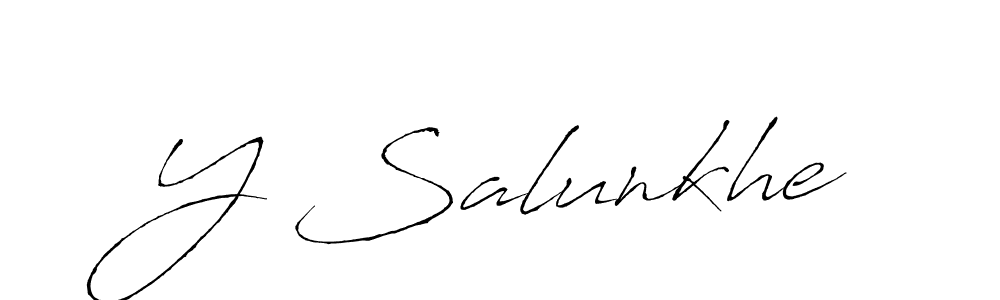 This is the best signature style for the Y Salunkhe name. Also you like these signature font (Antro_Vectra). Mix name signature. Y Salunkhe signature style 6 images and pictures png