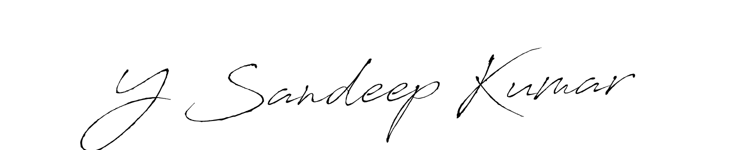 How to make Y Sandeep Kumar signature? Antro_Vectra is a professional autograph style. Create handwritten signature for Y Sandeep Kumar name. Y Sandeep Kumar signature style 6 images and pictures png