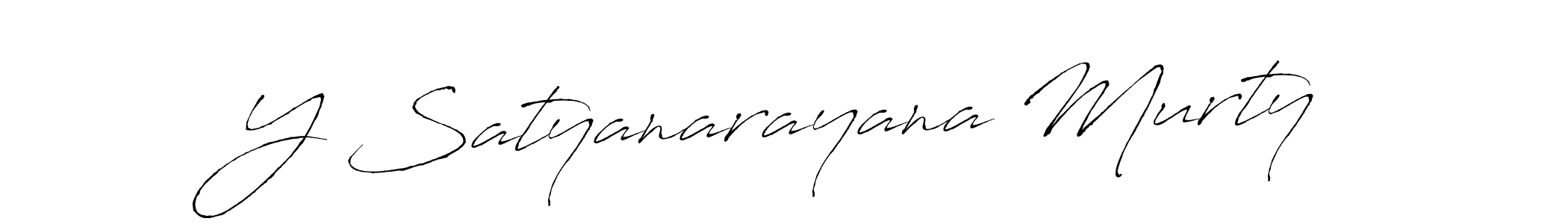 Create a beautiful signature design for name Y Satyanarayana Murty. With this signature (Antro_Vectra) fonts, you can make a handwritten signature for free. Y Satyanarayana Murty signature style 6 images and pictures png