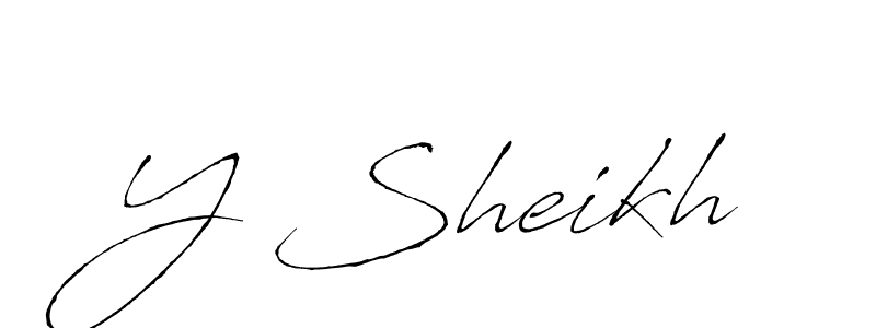 How to make Y Sheikh signature? Antro_Vectra is a professional autograph style. Create handwritten signature for Y Sheikh name. Y Sheikh signature style 6 images and pictures png