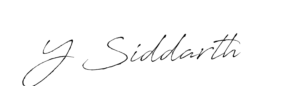 How to make Y Siddarth name signature. Use Antro_Vectra style for creating short signs online. This is the latest handwritten sign. Y Siddarth signature style 6 images and pictures png