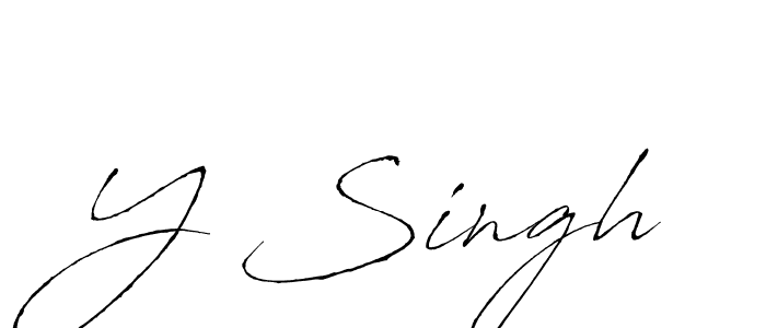 Y Singh stylish signature style. Best Handwritten Sign (Antro_Vectra) for my name. Handwritten Signature Collection Ideas for my name Y Singh. Y Singh signature style 6 images and pictures png