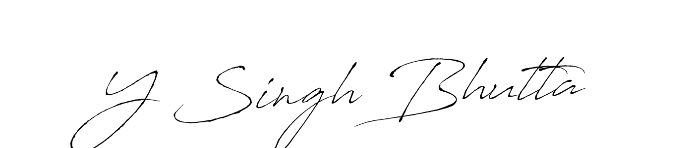 Use a signature maker to create a handwritten signature online. With this signature software, you can design (Antro_Vectra) your own signature for name Y Singh Bhutta. Y Singh Bhutta signature style 6 images and pictures png