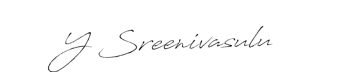 The best way (Antro_Vectra) to make a short signature is to pick only two or three words in your name. The name Y Sreenivasulu include a total of six letters. For converting this name. Y Sreenivasulu signature style 6 images and pictures png