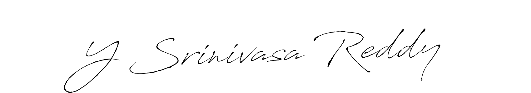 Make a beautiful signature design for name Y Srinivasa Reddy. With this signature (Antro_Vectra) style, you can create a handwritten signature for free. Y Srinivasa Reddy signature style 6 images and pictures png