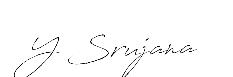 Make a beautiful signature design for name Y Srujana. With this signature (Antro_Vectra) style, you can create a handwritten signature for free. Y Srujana signature style 6 images and pictures png