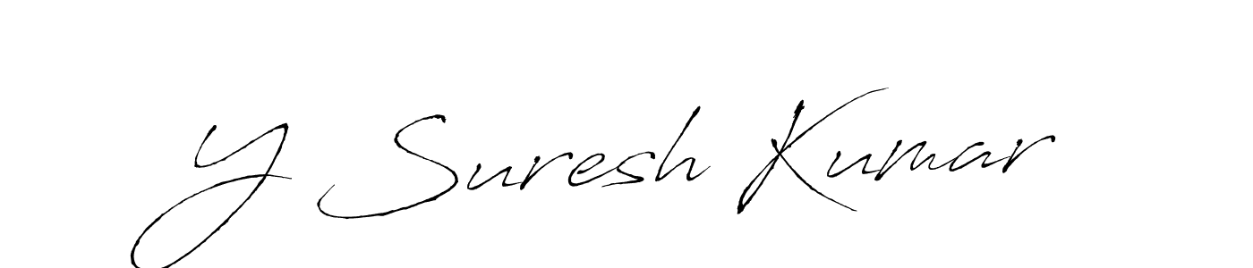 Make a beautiful signature design for name Y Suresh Kumar. With this signature (Antro_Vectra) style, you can create a handwritten signature for free. Y Suresh Kumar signature style 6 images and pictures png
