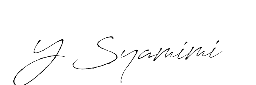 Use a signature maker to create a handwritten signature online. With this signature software, you can design (Antro_Vectra) your own signature for name Y Syamimi. Y Syamimi signature style 6 images and pictures png