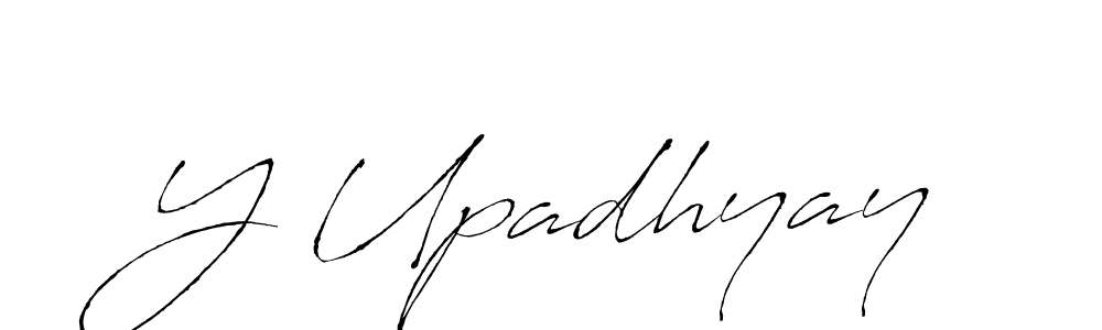 Create a beautiful signature design for name Y Upadhyay. With this signature (Antro_Vectra) fonts, you can make a handwritten signature for free. Y Upadhyay signature style 6 images and pictures png