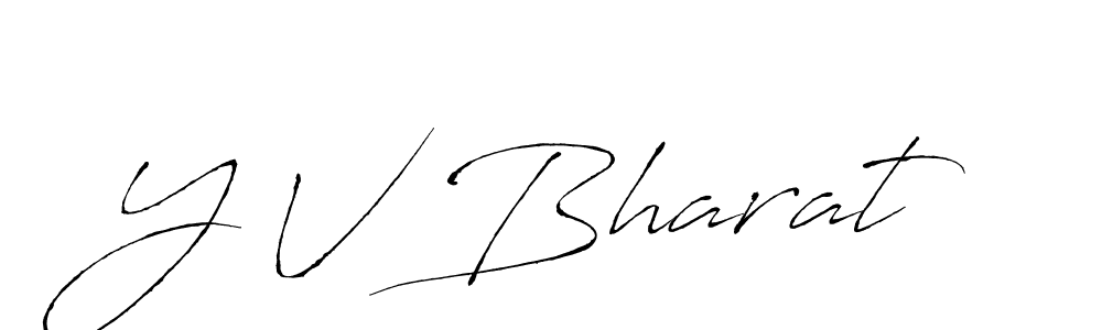 Create a beautiful signature design for name Y V Bharat. With this signature (Antro_Vectra) fonts, you can make a handwritten signature for free. Y V Bharat signature style 6 images and pictures png