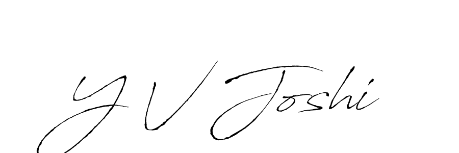 The best way (Antro_Vectra) to make a short signature is to pick only two or three words in your name. The name Y V Joshi include a total of six letters. For converting this name. Y V Joshi signature style 6 images and pictures png