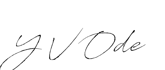 Make a beautiful signature design for name Y V Ode. With this signature (Antro_Vectra) style, you can create a handwritten signature for free. Y V Ode signature style 6 images and pictures png