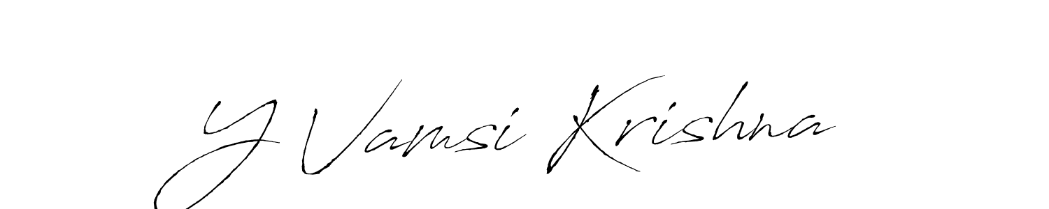 Y Vamsi Krishna stylish signature style. Best Handwritten Sign (Antro_Vectra) for my name. Handwritten Signature Collection Ideas for my name Y Vamsi Krishna. Y Vamsi Krishna signature style 6 images and pictures png