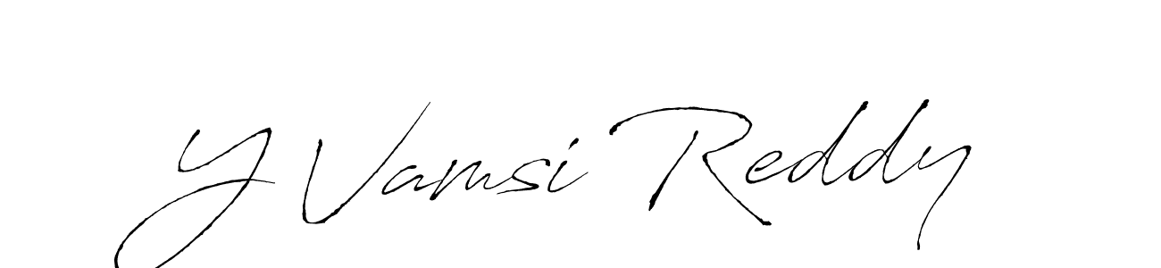 Y Vamsi Reddy stylish signature style. Best Handwritten Sign (Antro_Vectra) for my name. Handwritten Signature Collection Ideas for my name Y Vamsi Reddy. Y Vamsi Reddy signature style 6 images and pictures png