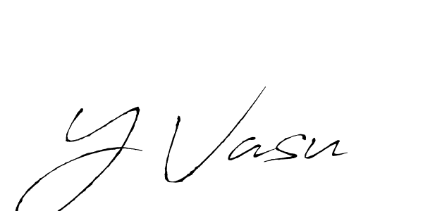 Similarly Antro_Vectra is the best handwritten signature design. Signature creator online .You can use it as an online autograph creator for name Y Vasu. Y Vasu signature style 6 images and pictures png