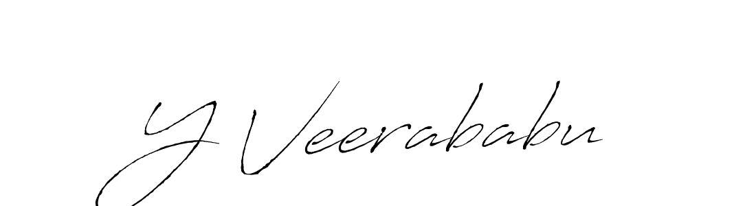 Create a beautiful signature design for name Y Veerababu. With this signature (Antro_Vectra) fonts, you can make a handwritten signature for free. Y Veerababu signature style 6 images and pictures png