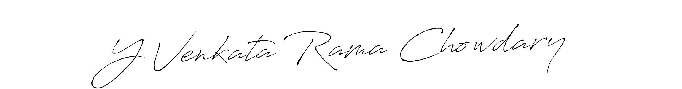 Make a beautiful signature design for name Y Venkata Rama Chowdary. With this signature (Antro_Vectra) style, you can create a handwritten signature for free. Y Venkata Rama Chowdary signature style 6 images and pictures png