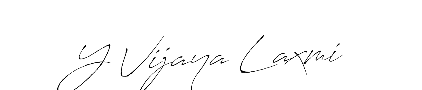 Create a beautiful signature design for name Y Vijaya Laxmi. With this signature (Antro_Vectra) fonts, you can make a handwritten signature for free. Y Vijaya Laxmi signature style 6 images and pictures png