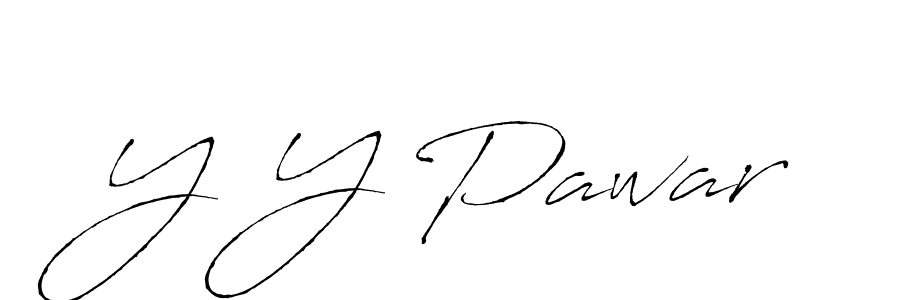 Y Y Pawar stylish signature style. Best Handwritten Sign (Antro_Vectra) for my name. Handwritten Signature Collection Ideas for my name Y Y Pawar. Y Y Pawar signature style 6 images and pictures png