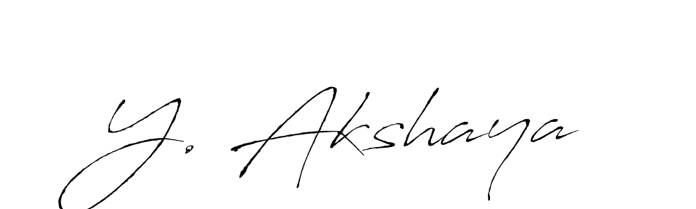 How to make Y. Akshaya signature? Antro_Vectra is a professional autograph style. Create handwritten signature for Y. Akshaya name. Y. Akshaya signature style 6 images and pictures png