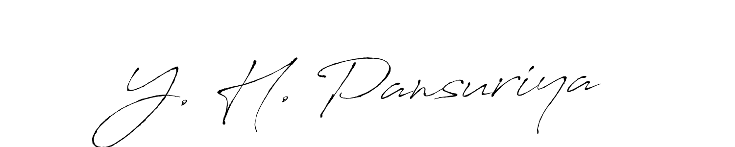 Use a signature maker to create a handwritten signature online. With this signature software, you can design (Antro_Vectra) your own signature for name Y. H. Pansuriya. Y. H. Pansuriya signature style 6 images and pictures png