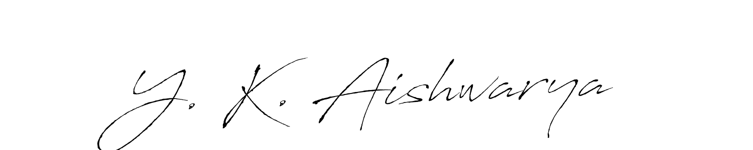 Y. K. Aishwarya stylish signature style. Best Handwritten Sign (Antro_Vectra) for my name. Handwritten Signature Collection Ideas for my name Y. K. Aishwarya. Y. K. Aishwarya signature style 6 images and pictures png