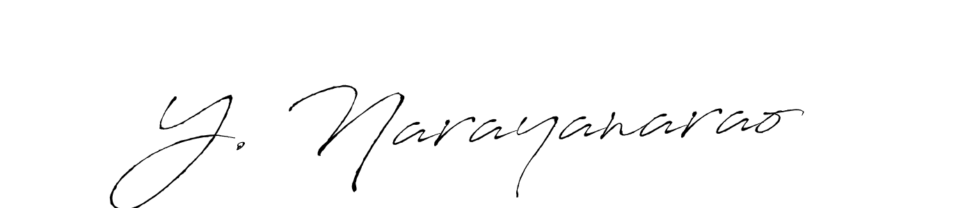 Antro_Vectra is a professional signature style that is perfect for those who want to add a touch of class to their signature. It is also a great choice for those who want to make their signature more unique. Get Y. Narayanarao name to fancy signature for free. Y. Narayanarao signature style 6 images and pictures png