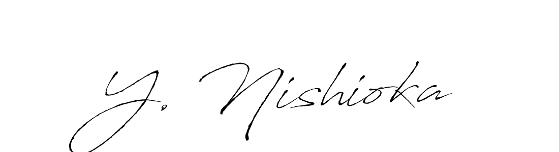 Y. Nishioka stylish signature style. Best Handwritten Sign (Antro_Vectra) for my name. Handwritten Signature Collection Ideas for my name Y. Nishioka. Y. Nishioka signature style 6 images and pictures png