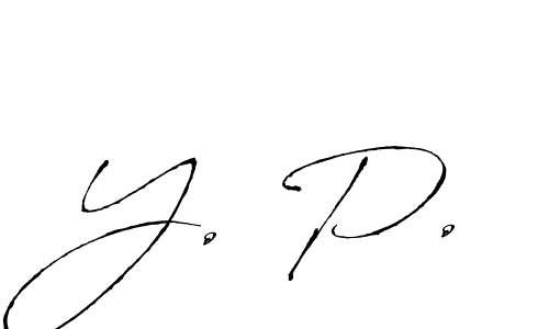 Create a beautiful signature design for name Y. P.. With this signature (Antro_Vectra) fonts, you can make a handwritten signature for free. Y. P. signature style 6 images and pictures png