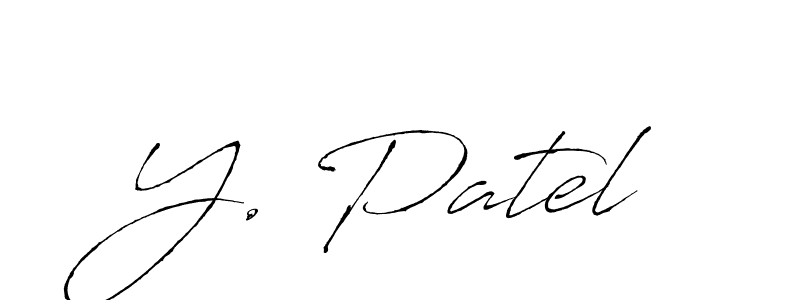 Design your own signature with our free online signature maker. With this signature software, you can create a handwritten (Antro_Vectra) signature for name Y. Patel. Y. Patel signature style 6 images and pictures png