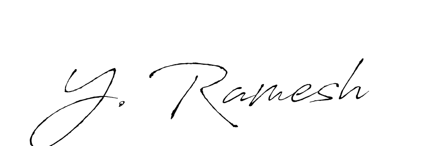 Also we have Y. Ramesh name is the best signature style. Create professional handwritten signature collection using Antro_Vectra autograph style. Y. Ramesh signature style 6 images and pictures png