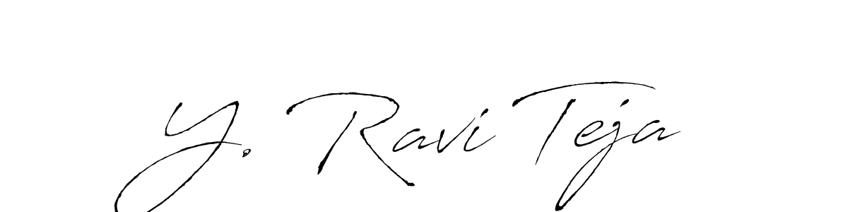 Antro_Vectra is a professional signature style that is perfect for those who want to add a touch of class to their signature. It is also a great choice for those who want to make their signature more unique. Get Y. Ravi Teja name to fancy signature for free. Y. Ravi Teja signature style 6 images and pictures png