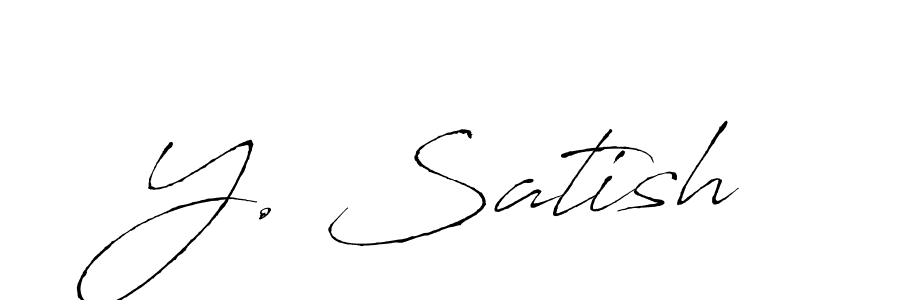 This is the best signature style for the Y. Satish name. Also you like these signature font (Antro_Vectra). Mix name signature. Y. Satish signature style 6 images and pictures png