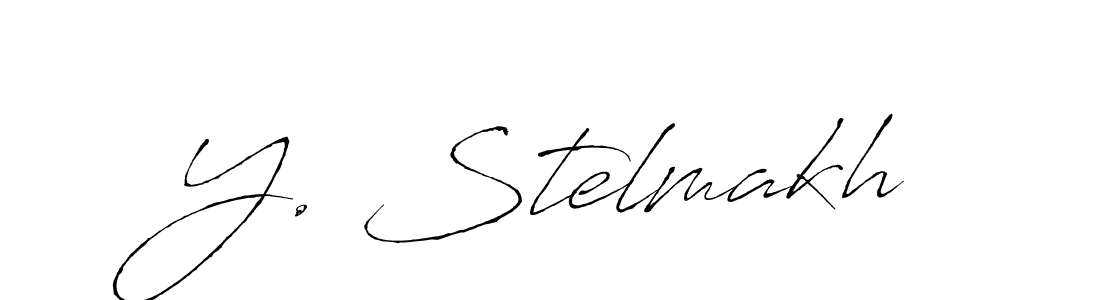 Antro_Vectra is a professional signature style that is perfect for those who want to add a touch of class to their signature. It is also a great choice for those who want to make their signature more unique. Get Y. Stelmakh name to fancy signature for free. Y. Stelmakh signature style 6 images and pictures png