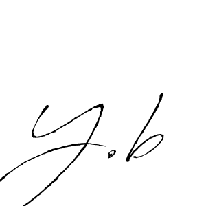 Create a beautiful signature design for name Y.b. With this signature (Antro_Vectra) fonts, you can make a handwritten signature for free. Y.b signature style 6 images and pictures png