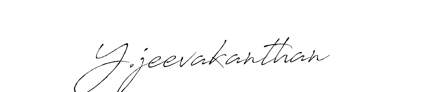 How to make Y.jeevakanthan name signature. Use Antro_Vectra style for creating short signs online. This is the latest handwritten sign. Y.jeevakanthan signature style 6 images and pictures png