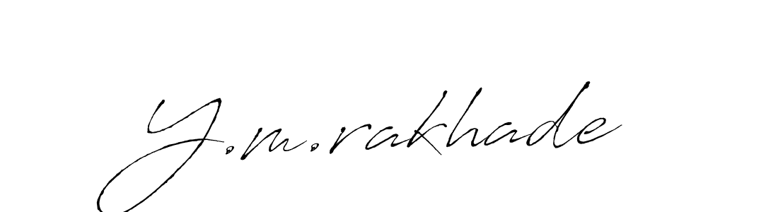 Y.m.rakhade stylish signature style. Best Handwritten Sign (Antro_Vectra) for my name. Handwritten Signature Collection Ideas for my name Y.m.rakhade. Y.m.rakhade signature style 6 images and pictures png