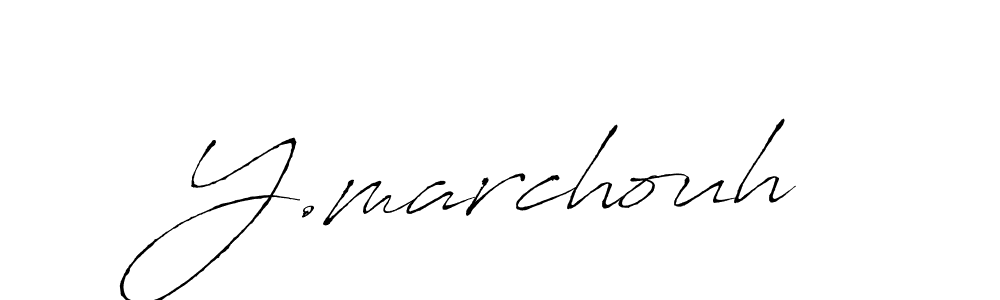 How to make Y.marchouh name signature. Use Antro_Vectra style for creating short signs online. This is the latest handwritten sign. Y.marchouh signature style 6 images and pictures png