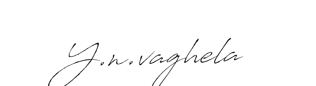 Make a beautiful signature design for name Y.n.vaghela. With this signature (Antro_Vectra) style, you can create a handwritten signature for free. Y.n.vaghela signature style 6 images and pictures png