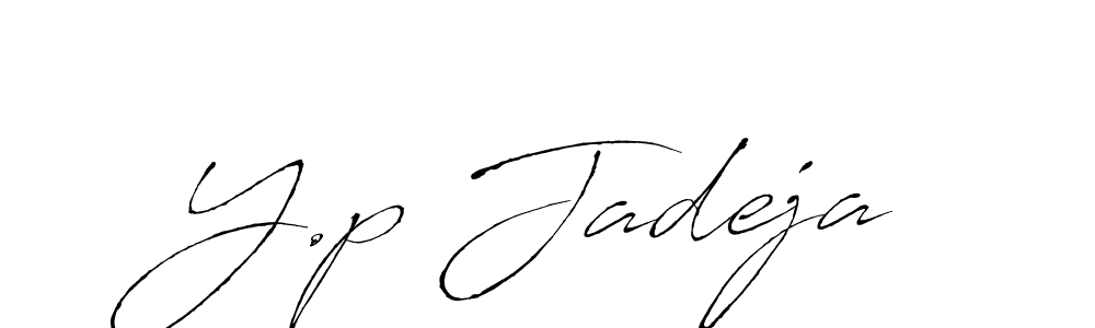 Y.p Jadeja stylish signature style. Best Handwritten Sign (Antro_Vectra) for my name. Handwritten Signature Collection Ideas for my name Y.p Jadeja. Y.p Jadeja signature style 6 images and pictures png