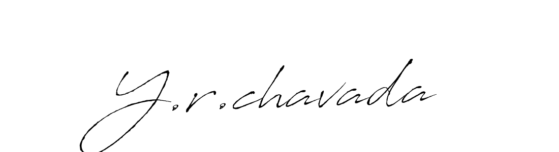 Make a beautiful signature design for name Y.r.chavada. With this signature (Antro_Vectra) style, you can create a handwritten signature for free. Y.r.chavada signature style 6 images and pictures png